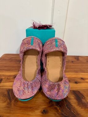 NIB Tieks Fairy Dust Pink Iridescent Ballet Flats